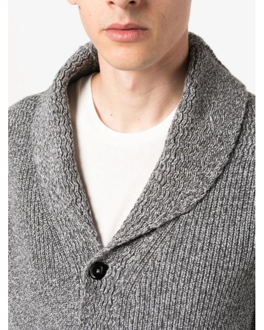 Tom Ford Gray Shawl Collar Cashmere Cardigan for men