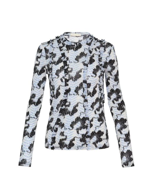 Ulla Johnson White Clover Ruffled Long-Sleeve Top
