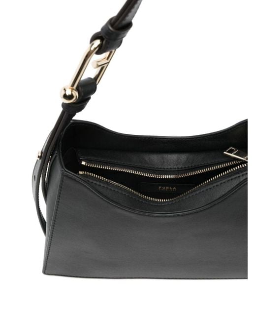 Furla Black Mini Nuvola Leather Shoulder Bag