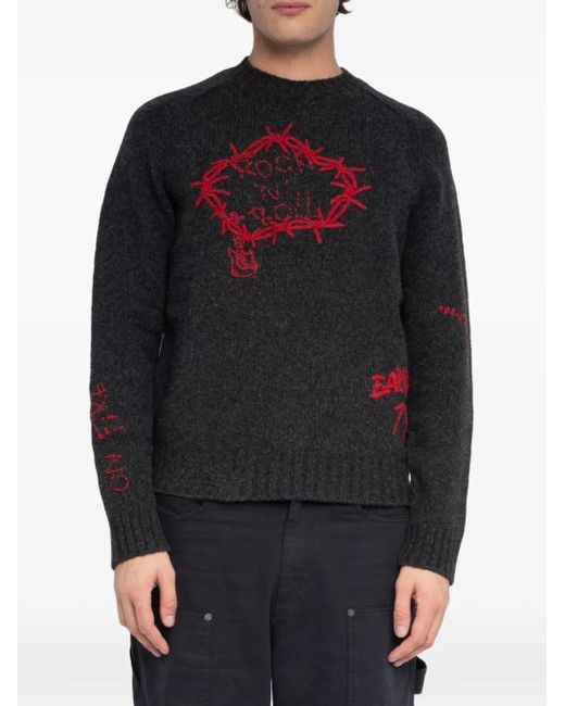 Zadig & Voltaire Blue Jordan Merino Wool Sweater for men