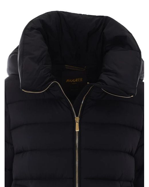 Moorer Blue Natalia Quilted Hooded Jacket