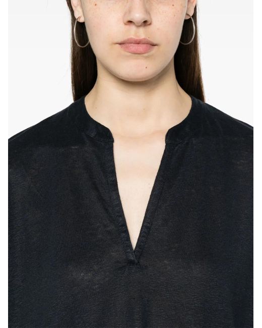 Majestic Filatures Black Straight-Hem Tunic