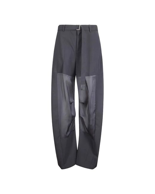 Sacai Blue Wool Trousers