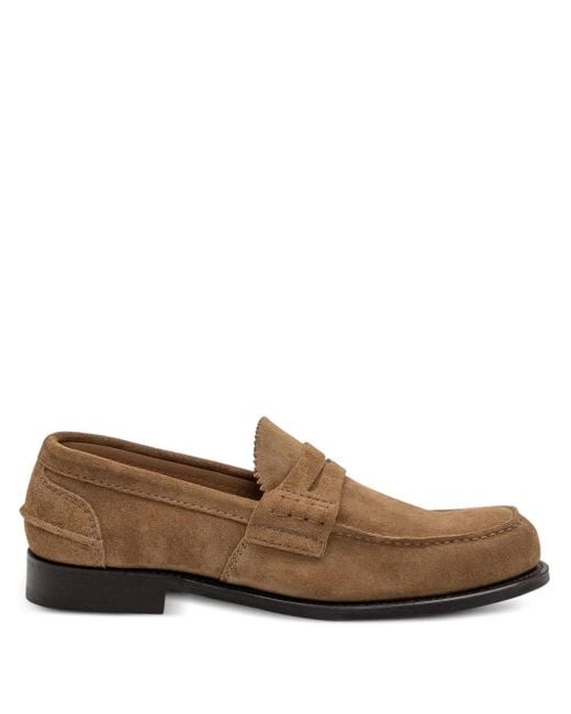 Church's Brown Suede Loafers for men