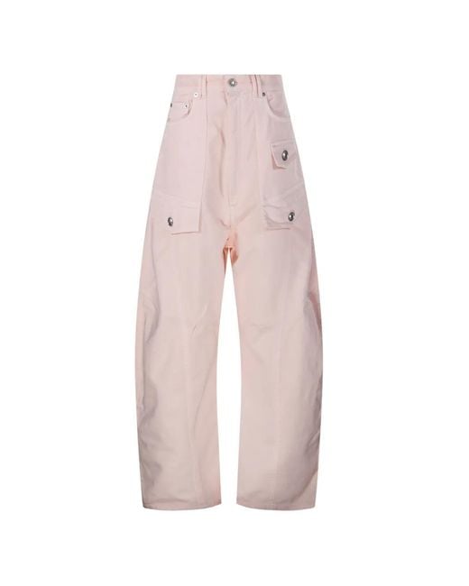 Sportmax Pink Spxfashion Cotton Cargo Jeans