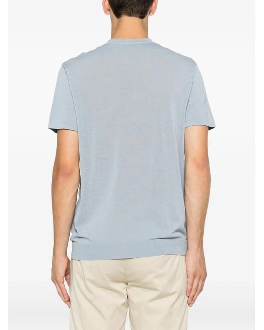 VELA SHOP Blue T-Shirt À Manches Courtes for men
