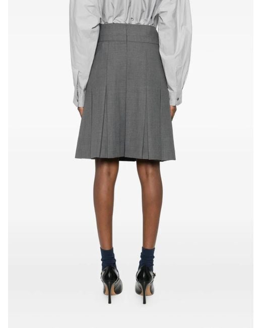 ShuShu/Tong Gray Pleated Skirt