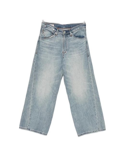 Levi's Blue Faded Wide-Leg Jeans for men