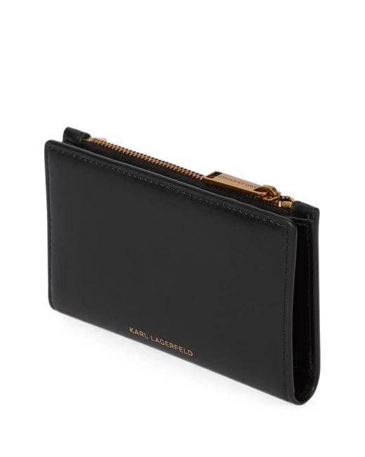 Karl Lagerfeld Black K/Autograph Medium Bifold Wallet