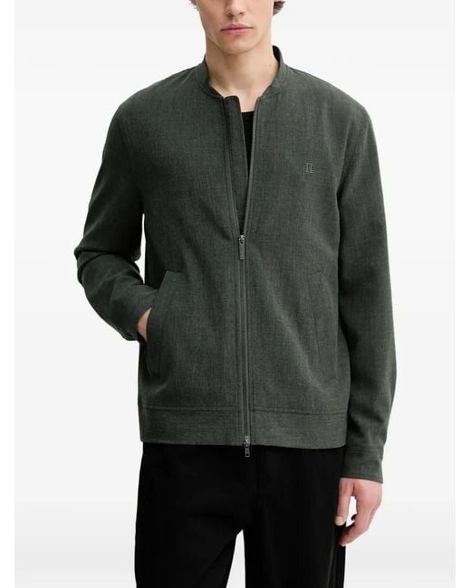 Les Deux Gray Como Reg Zip-Up Bomber Jacket for men