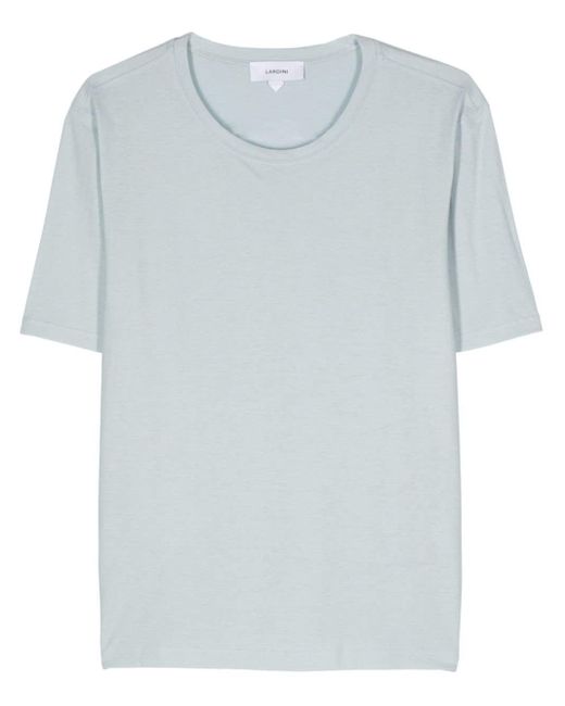Crew-neck cotton T-shirt Lardini de hombre de color Blue