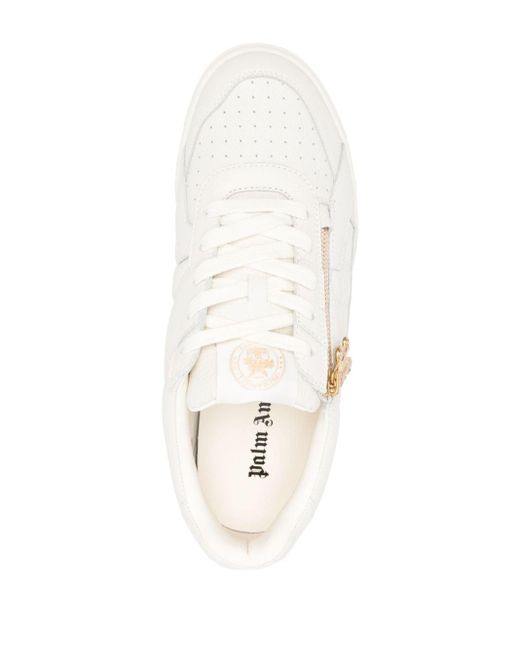 Palm Angels White University Leather Sneakers for men