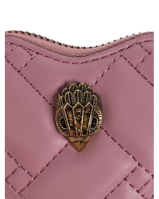 Kurt Geiger Pink Quilted Heart-Shaped Charm
