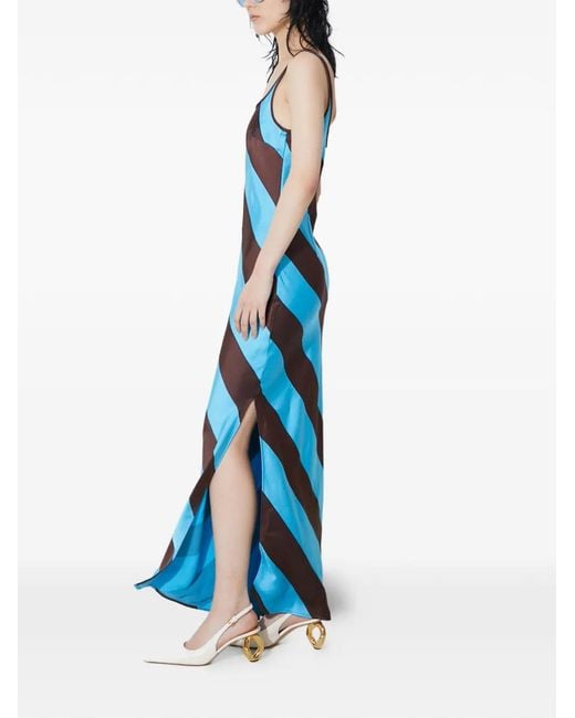 Samsøe & Samsøe Blue Striped Split Dress