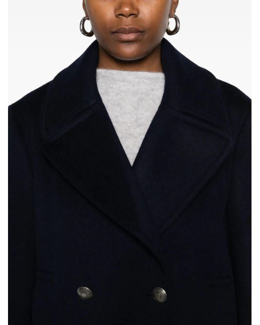 Abrigo con solapa de muesca Eric Bompard de color Black