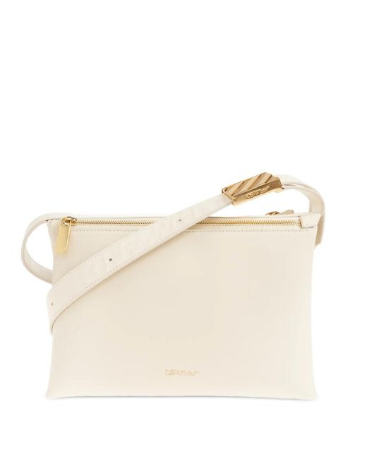 Off-White c/o Virgil Abloh Natural Sandbag 404 Leather Shoulder Bag