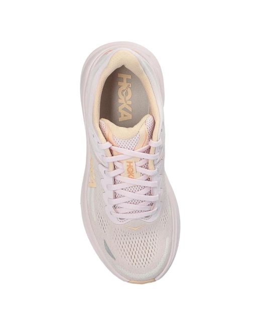 Hoka One One White Baskets Bonfi 9 À Lacets