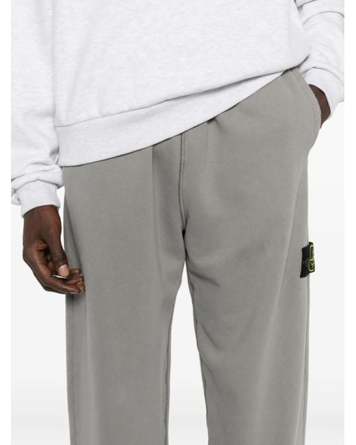 Stone Island Gray Cotton Track Pants for men
