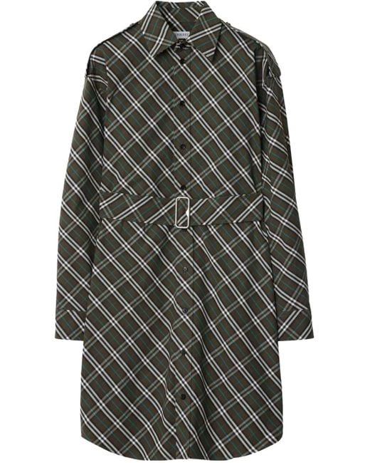 Burberry チェック シャツドレス Gray