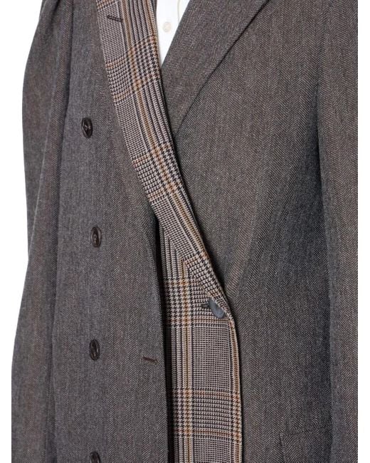 Cappotto Con Inserti di Kolor in Gray