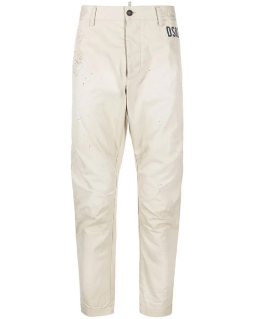 DSquared² Natural Sexy Cotton Chino Trousers for men