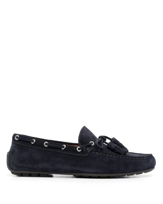 Ralph Lauren Blue Harold Tasselled Suede Loafers for men