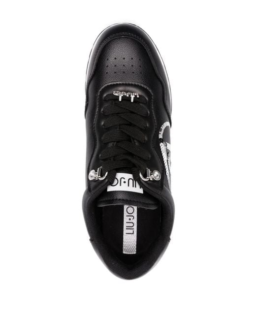 Liu Jo Black Sneakers Mit Logo-Verzierung