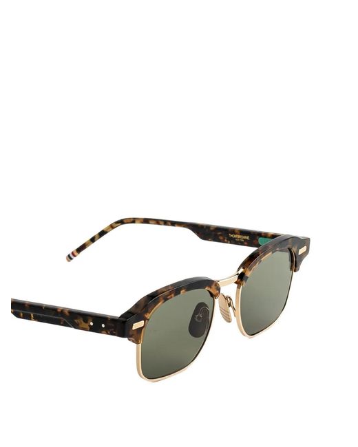 Thom Browne Green Tortoiseshell-Pattern Sunglasses