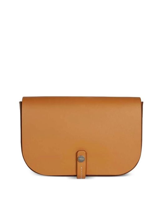 Il Bisonte Brown Flap-Closure Leather Shoulder Bag
