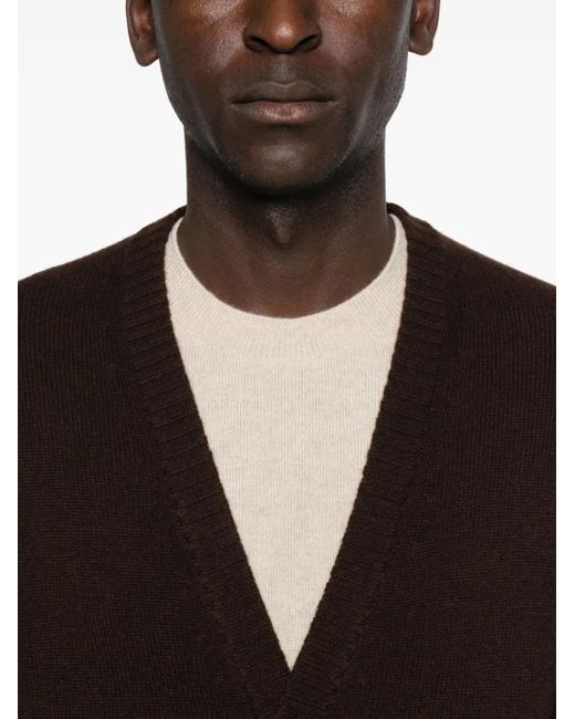 メンズ Eric Bompard パッチポケット カーディガン Black