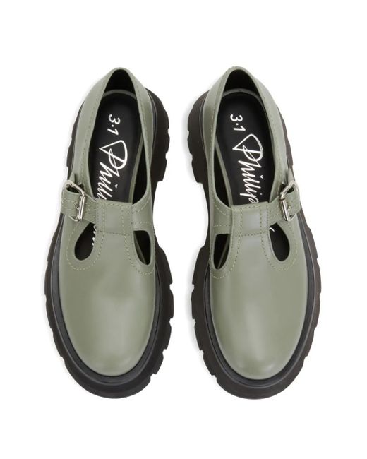 3.1 Phillip Lim バックル ローファー Gray