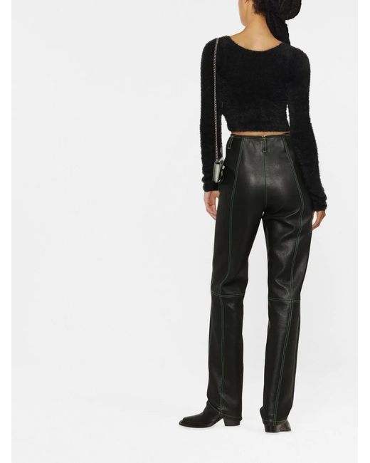 Ambush Black Cropped-Pullover