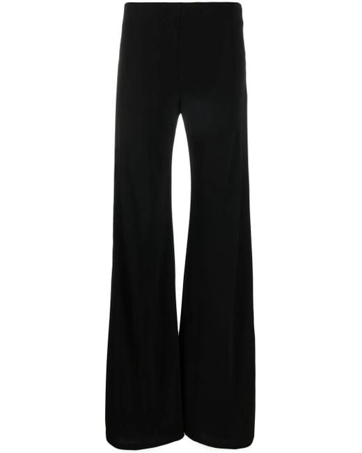 Alberta Ferretti Black Hose Mit Weitem Bein