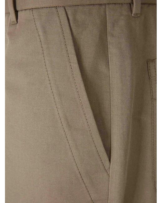 Brioni Natural Melbourne Patch Pocket Trousers for men