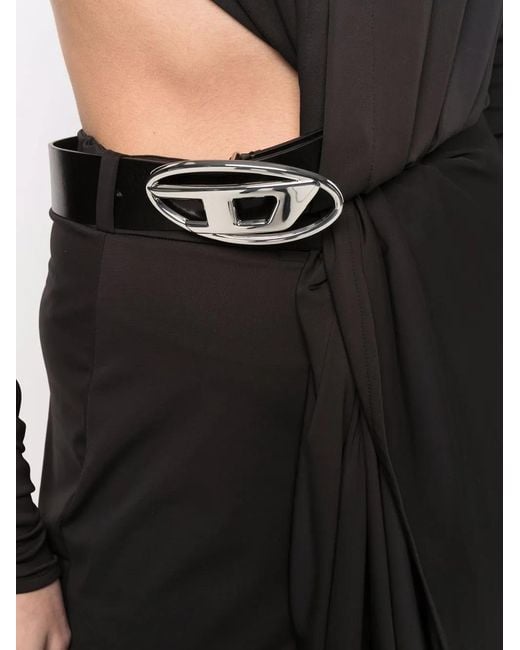 DIESEL Black D-Elm Asymmetric Shirt Dress