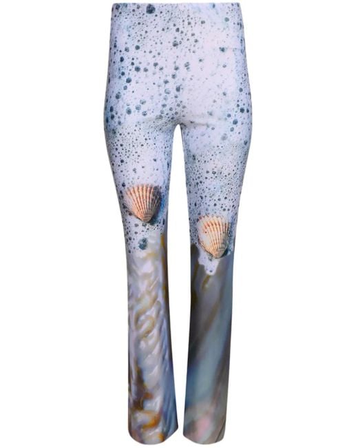 DI PETSA Blue Sea Foam Straight Trousers