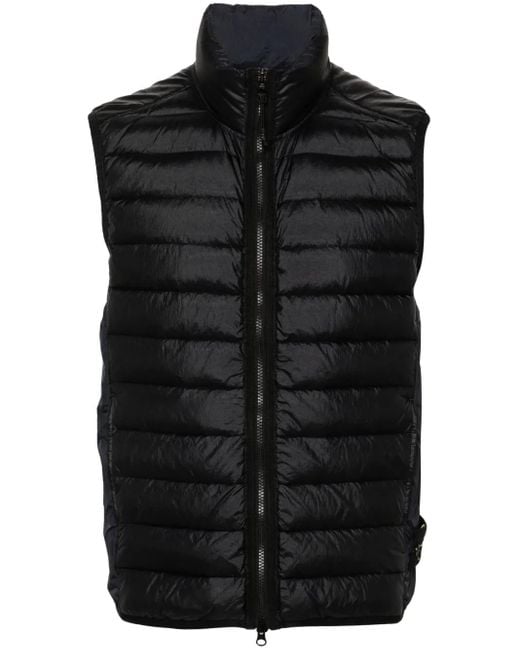 Stone Island Bodywarmer Met Print in het Black voor heren