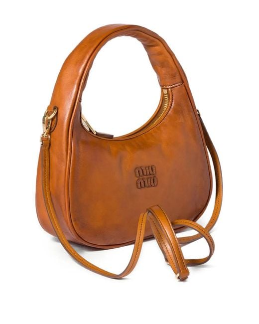 Miu Miu Brown Wander Detachable-Strap Shoulder Bag