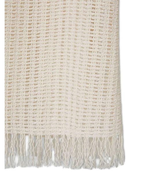 Peserico White Fringe-Trim Top