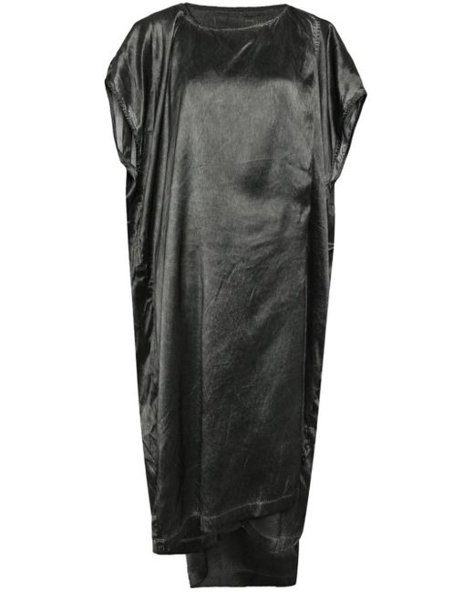 Rundholz Gray Short-sleeved Asymmetric Dress