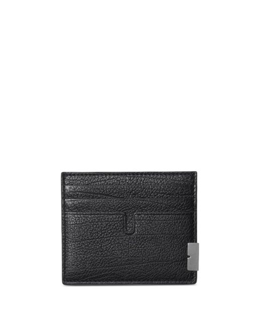 Burberry Grained-texture Leather Cardholder in het Black voor heren