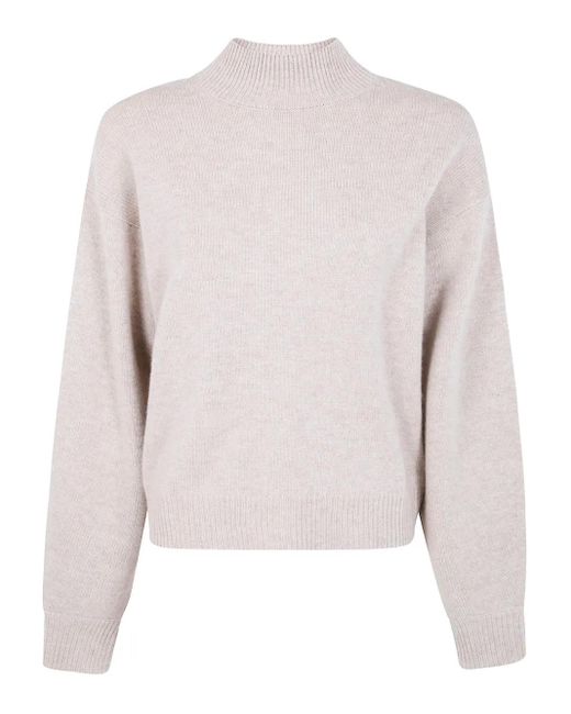 Jersey de cachemira con cuello alto Kujten de color White