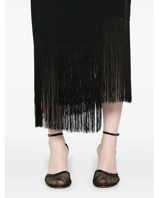 Taller Marmo Black El Pareo Midi Skirt