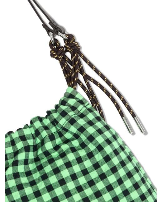 Bimba Y Lola チェック ショルダーバッグ Green
