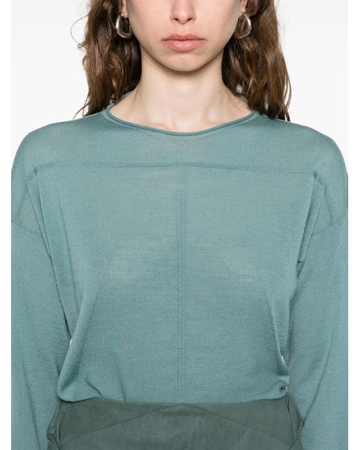 Rick Owens Blue Virgin-Wool Jumper