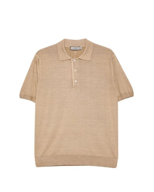 Canali Natural Button Short-Sleeve Polo Shirt for men