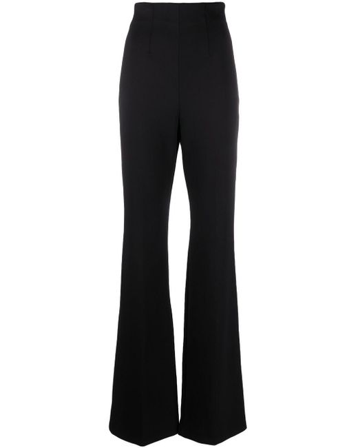 Pantalon évasé à taille haute Sportmax en coloris Black