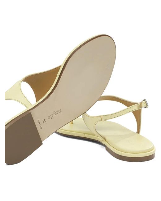 Aeyde White Raine Buckle-Fastening Thong Sandals
