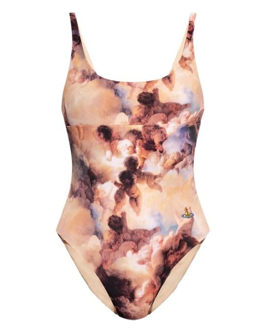 Vivienne Westwood Pink Badeanzug Mit Grafischem Print