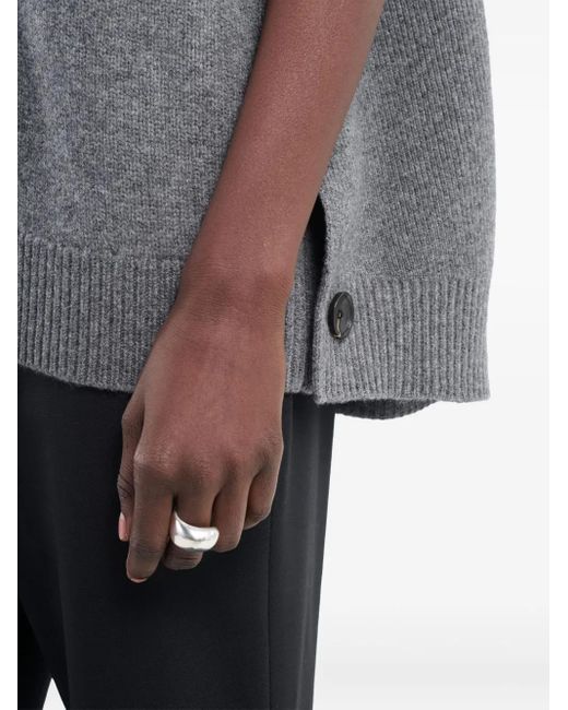 Maria McManus Gray V-Neck Cape